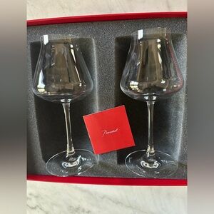 Baccarat Crystal Wine Glass Pair